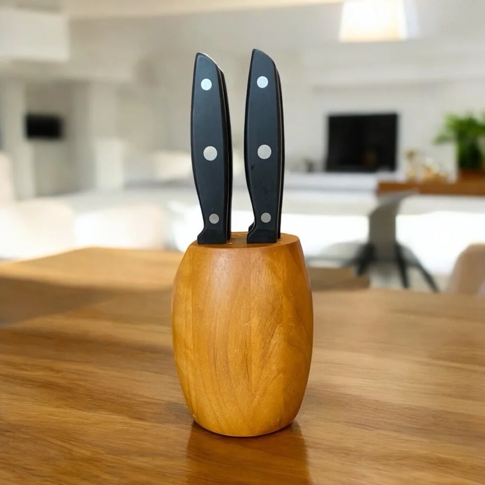 KitchenAid Steak Knife Set with Wooden Block. EUC